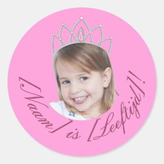 Solide Roze Prinsessen Foto Sticker