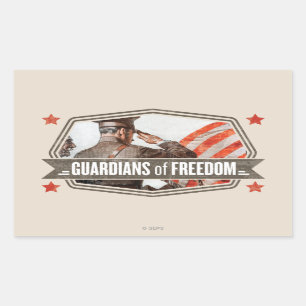Solider-Guardian of Freedom Rectangular Sticker