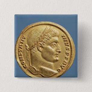 Solidus  of Constantine I 15 Cm Square Badge