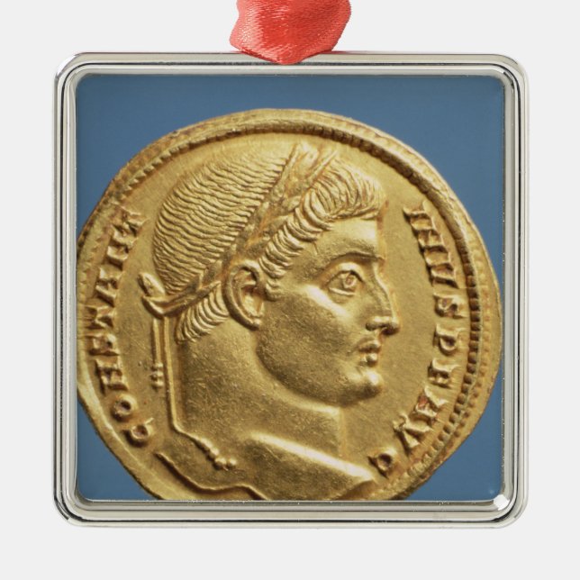 Solidus  of Constantine I Metal Tree Decoration (Front)