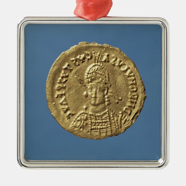 Solidus  of Romulus Augustulus Metal Tree Decoration (Front)