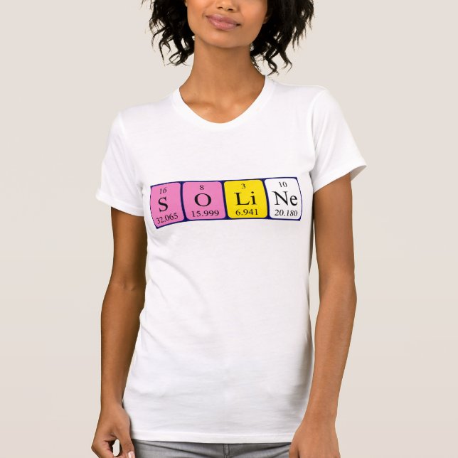 Soline periodic table name shirt (Front)