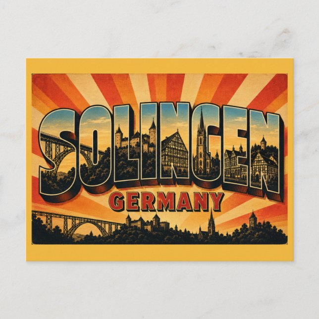 Solingen Germany Castle Postcard (Front)