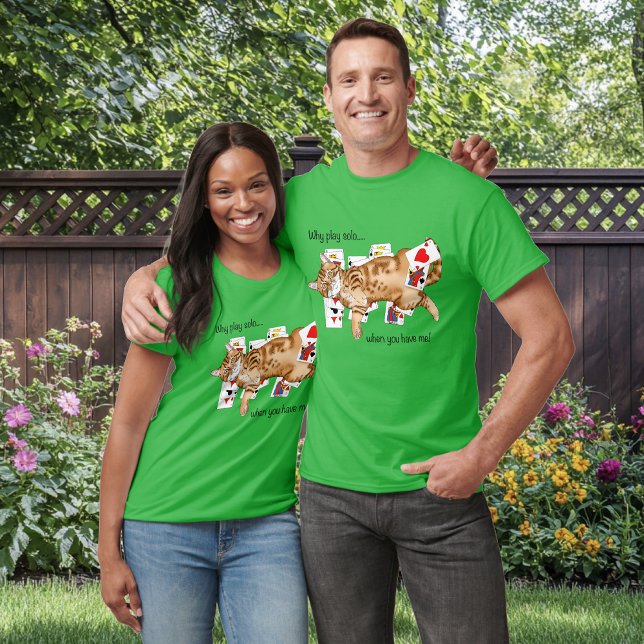 Solitaire Game Cards Cat T-Shirt (Creator Uploaded)