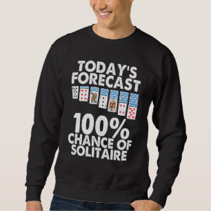 Solitaire Men Women Cool Card Game Players Sweatshirt