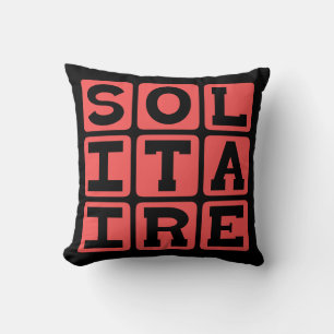 Solitaire, One-Person Card Game Cushion
