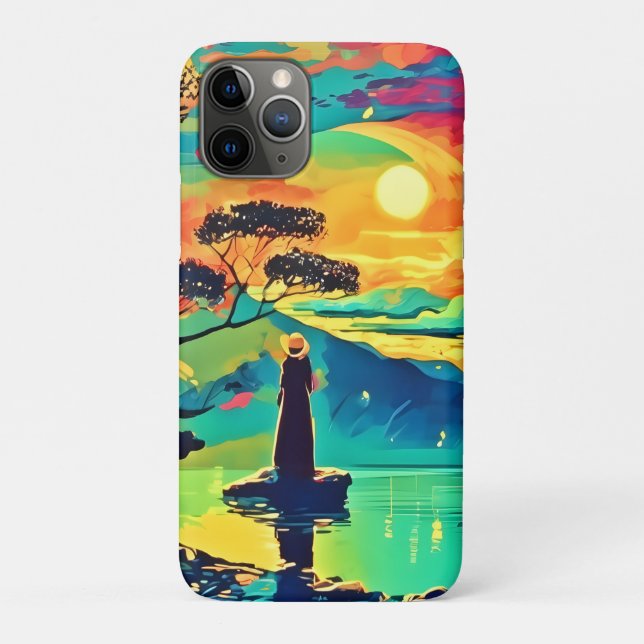 Solitary Figure at Sunset Case-Mate iPhone Case (Back)
