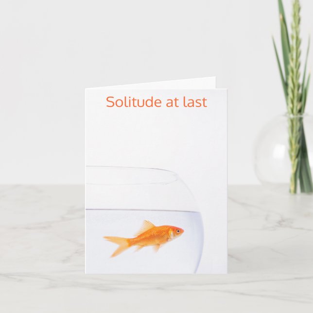 Solitary goldfish Folded Greeting Card (Front)