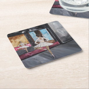 Solitary Grace Painting by Alfred Fox Square Paper Coaster