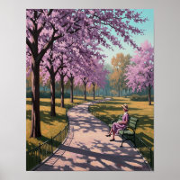 "Solitary" Lady On The Park Bench