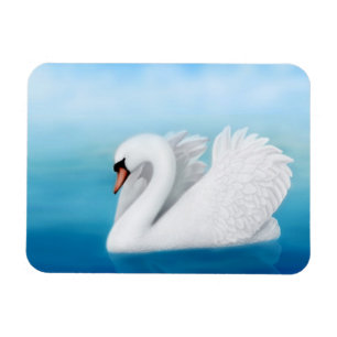 Solitary Mute Swan Premium Magnet