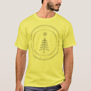 Solitary Pine Badge - Single Tree North Star T-Shirt