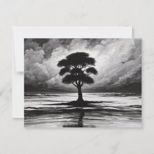 Solitary Serenity: A Tree's Resilience Postcard