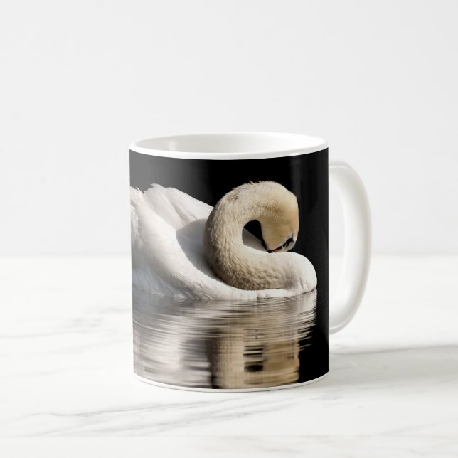 Solitary Swan Coffee Mug (Front Right)