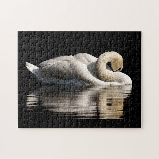 Solitary Swan Jigsaw Puzzle (Horizontal)