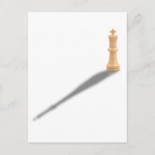 Solitary Whiite King Postcard