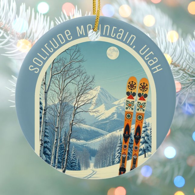 Solitude Mountain Utah ski area souvenir  Ceramic Tree Decoration (Creator Uploaded)