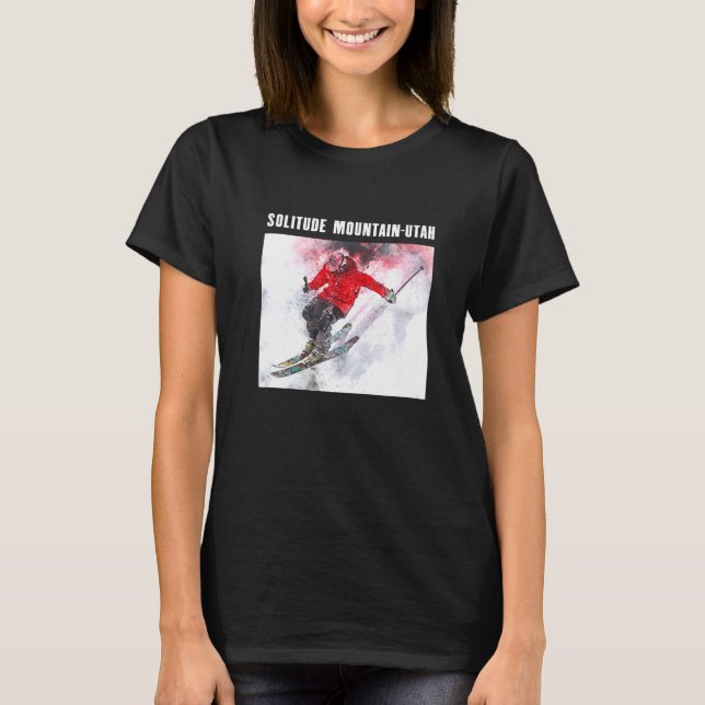 Solitude Mountain Utah Skiing Skier Ski Souvenir M T-Shirt (Front)