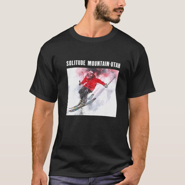 Solitude Mountain Utah Skiing Skier Ski Souvenir M T-Shirt (Front)
