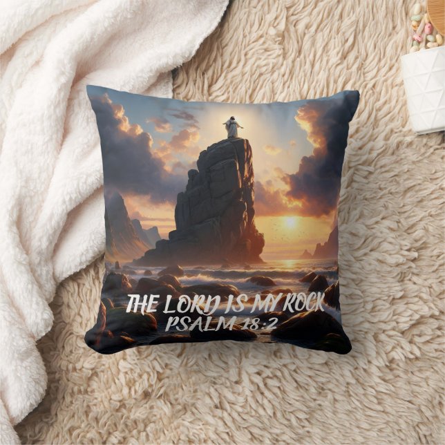 Solitude on the Sea THE LORD IS MY ROCK Cushion (Blanket)