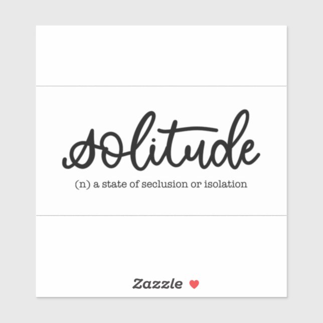 Solitude Sticker (Sheet)