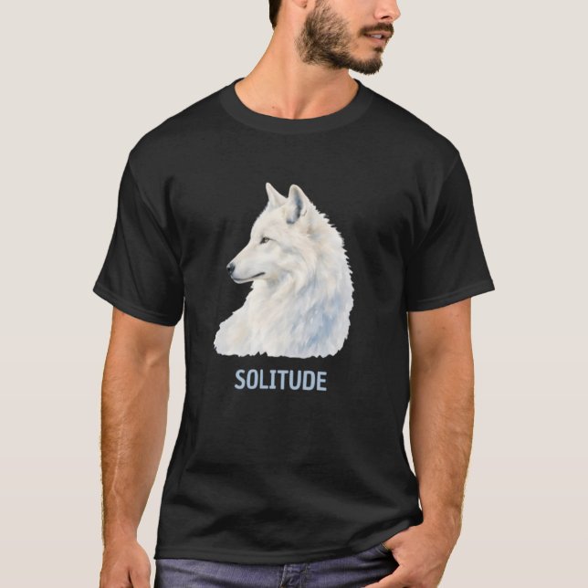 Solitude Wolf  T-Shirt (Front)