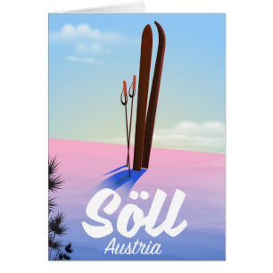 Söll, Austria Ski travel poster