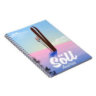 Söll, Austria Ski travel poster Notebook