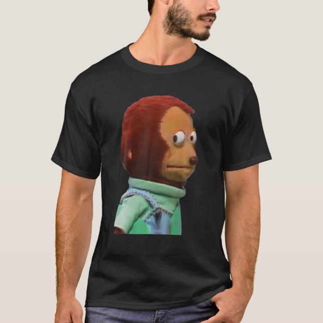 Solo Awkward Look Monkey Puppet Meme T-Shirt (Front)