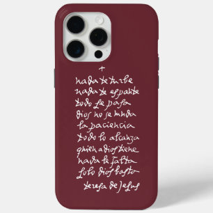Solo Dios basta (Let nothing disturb thee) iPhone 15 Pro Max Case