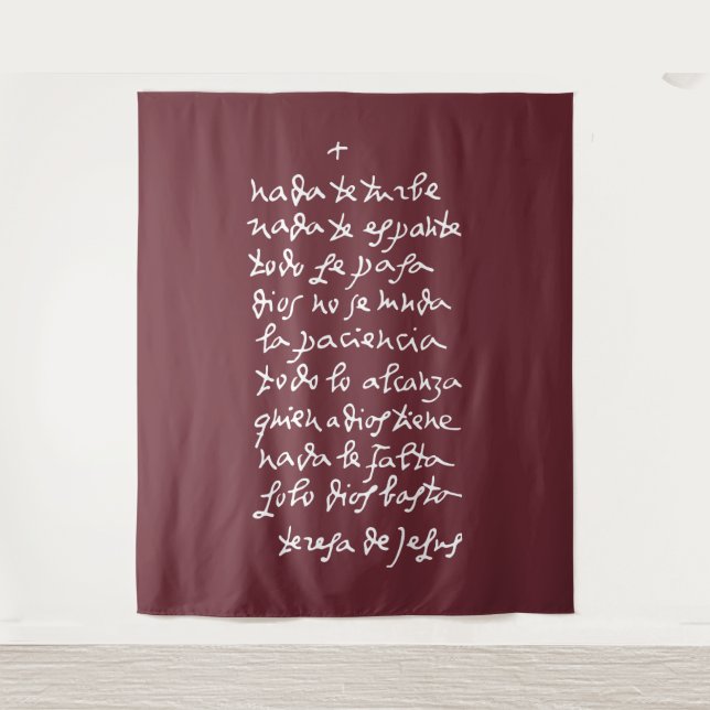 Solo Dios basta (Let nothing disturb thee) Tapestry (Front)