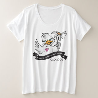 Solo Ducky Pattern Plus Size T-Shirt
