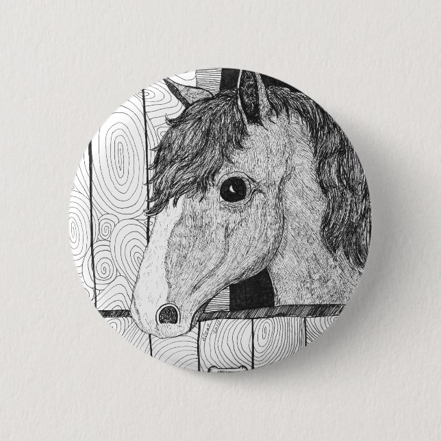 Solo Horse Art 6 Cm Round Badge (Front)