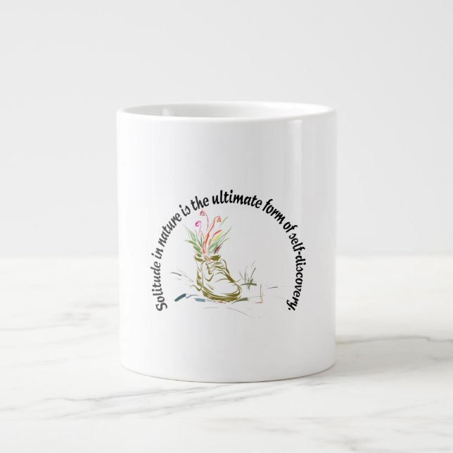 Solo in nature the ultimate form of self-discovery large coffee mug (Front)