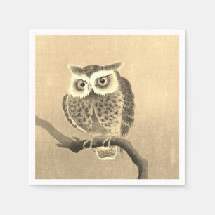 Solo Owl Shades of Gold Paper Napkins