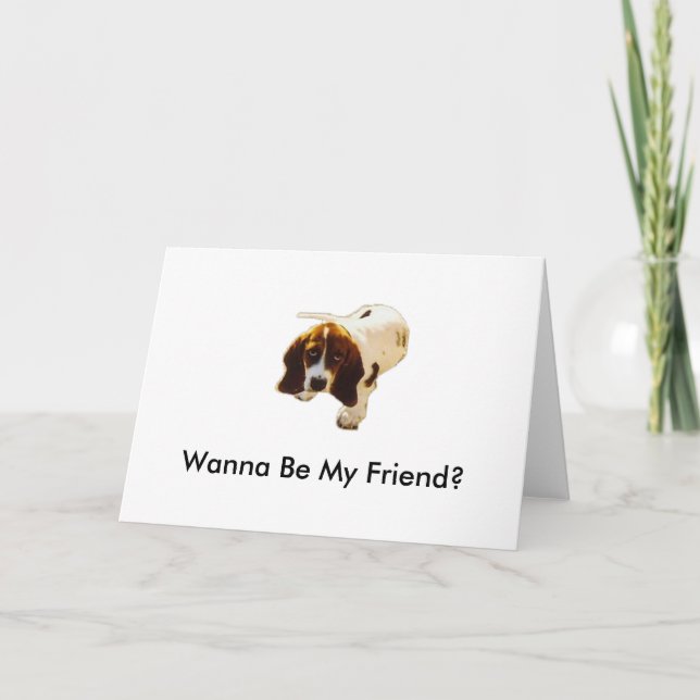Solo Puppy_Look, Wanna Be My Friend? Card (Front)