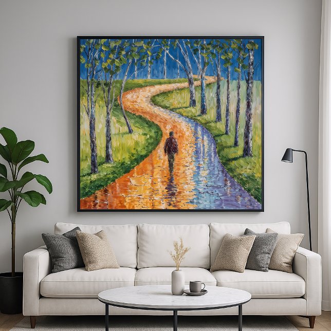 Solo Stroll - Abstract Impressionism Art Style Poster (Creator Uploaded)