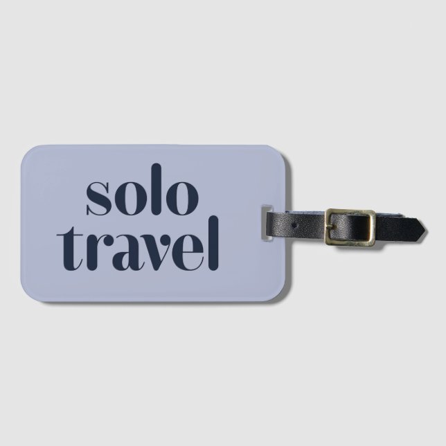 Solo Travel Luggage Tag (Front Horizontal)