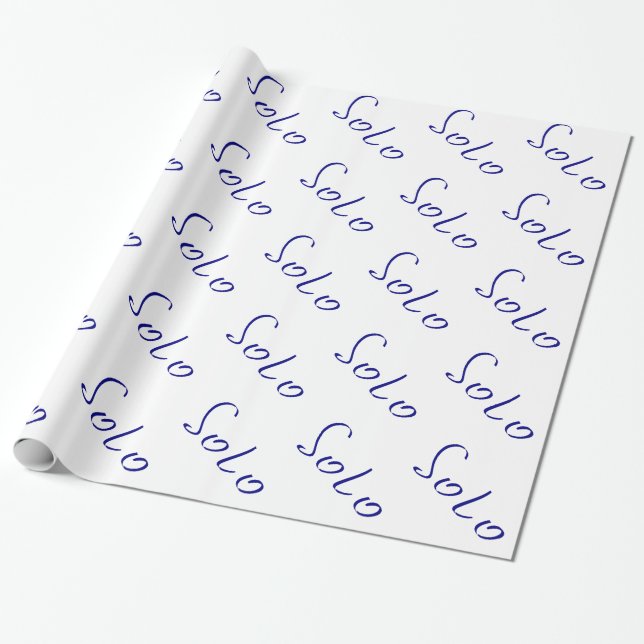 Solo word wrapping paper (Unrolled)