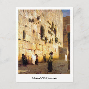 Soloman's Wall Jerusalem, Jean-Leon Gerome Postcard