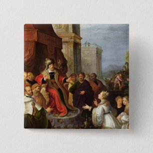 Solomon and the Queen of Sheba 15 Cm Square Badge