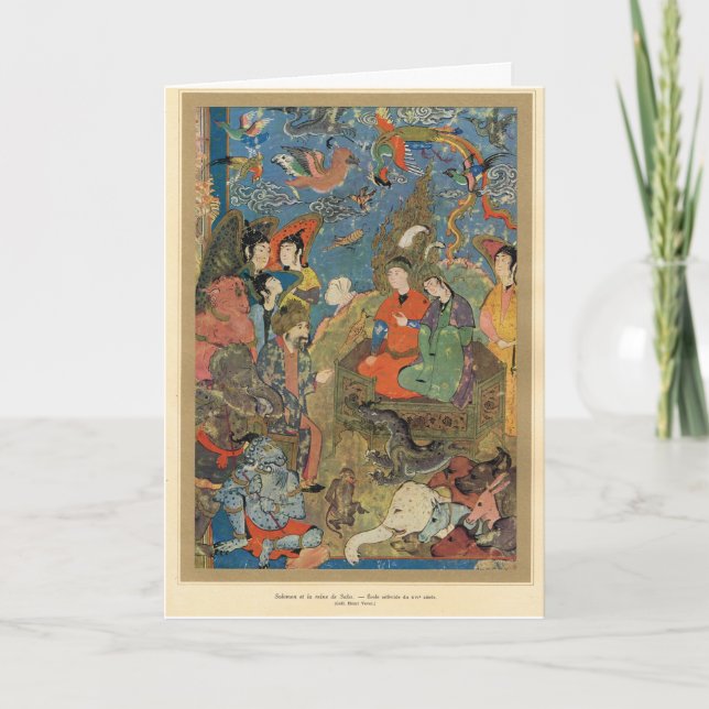 Solomon and the Queen of Sheba, 16th century Card (Front)