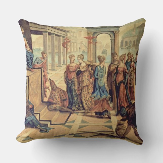 Solomon and the Queen of Sheba Cushion (Front)