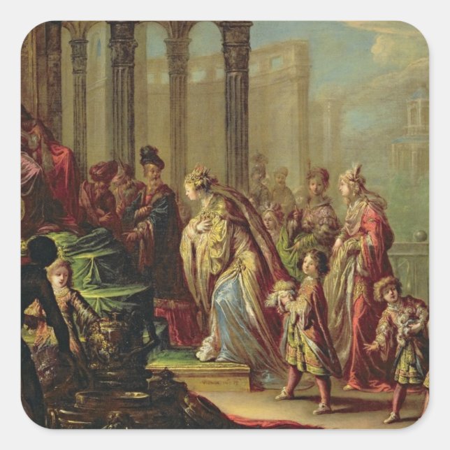 Solomon and the Queen of Sheba, or Esther before A Square Sticker (Front)