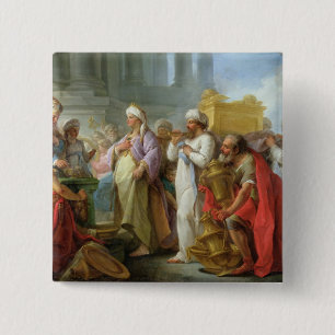 Solomon Before the Ark of the Covenant, 1747 15 Cm Square Badge