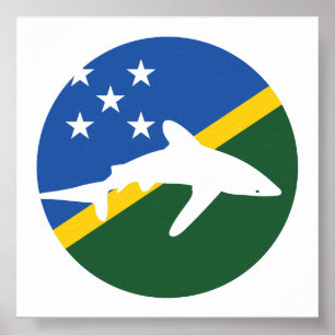 Solomon Island Shark Solomon Islander National Poster