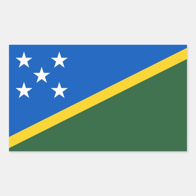 Solomon Islander Flag, Flag of Solomon Islands Rectangular Sticker (Front)