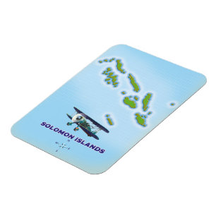 Solomon islands cartography map. magnet