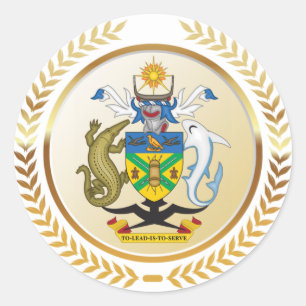 Solomon Islands Coat of Arms Classic Round Sticker