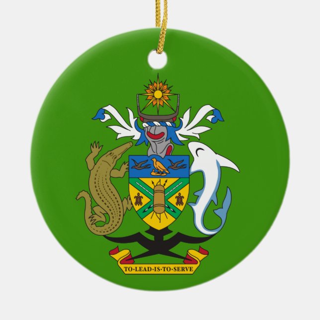Solomon Islands Crest Christmas Ornament (Front)